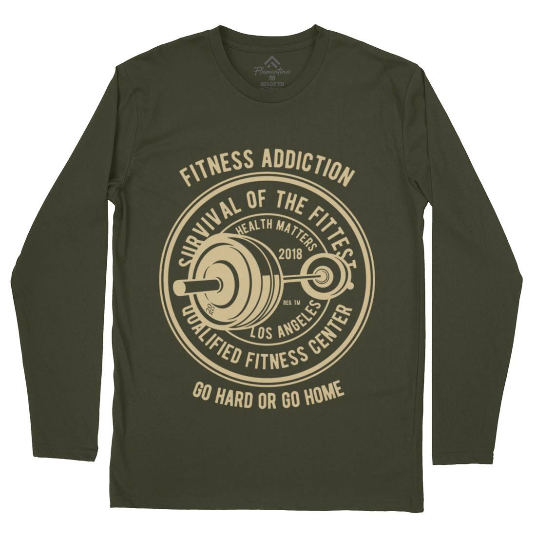 Fitness Addiction Mens Long Sleeve T-Shirt Gym B403