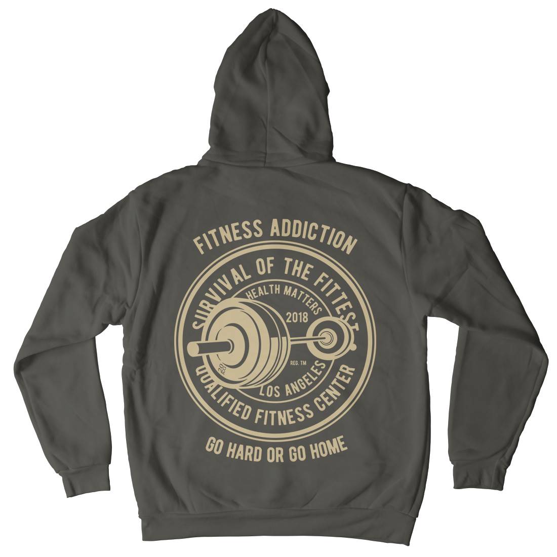 Fitness Addiction Mens Hoodie With Pocket Gym B403