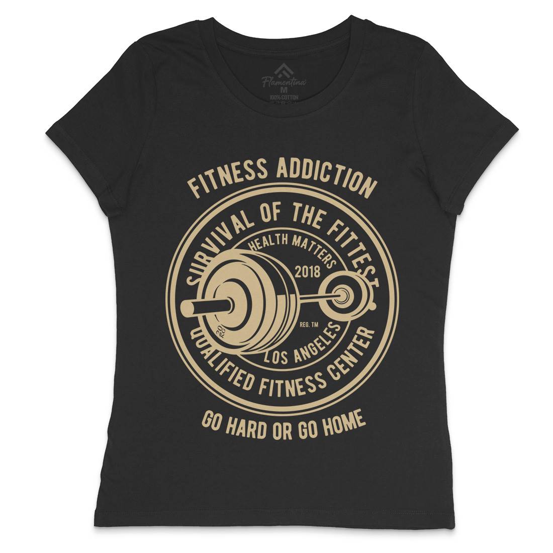 Fitness Addiction Womens Crew Neck T-Shirt Gym B403