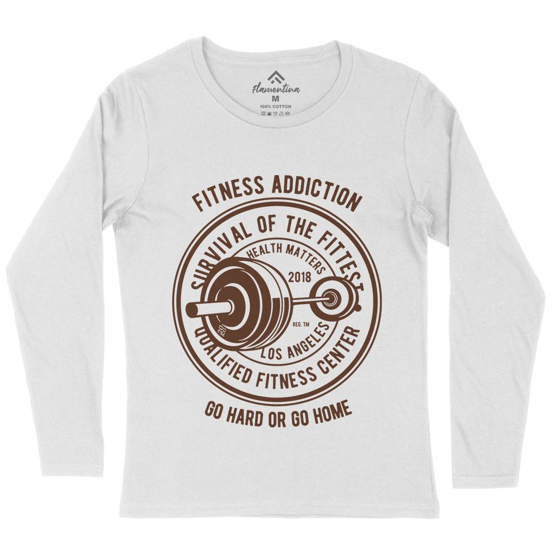 Fitness Addiction Womens Long Sleeve T-Shirt Gym B403