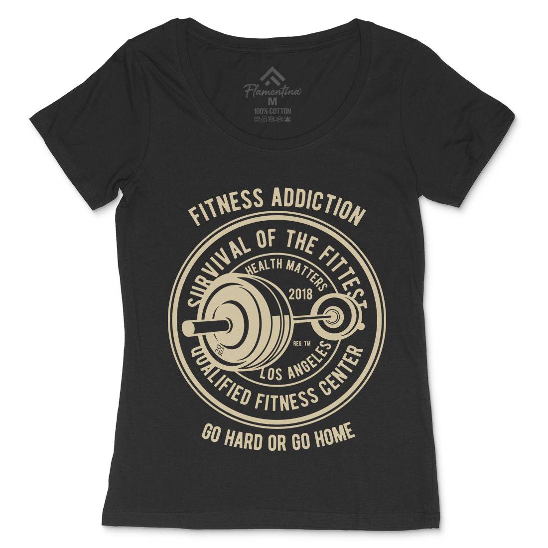 Fitness Addiction Womens Scoop Neck T-Shirt Gym B403