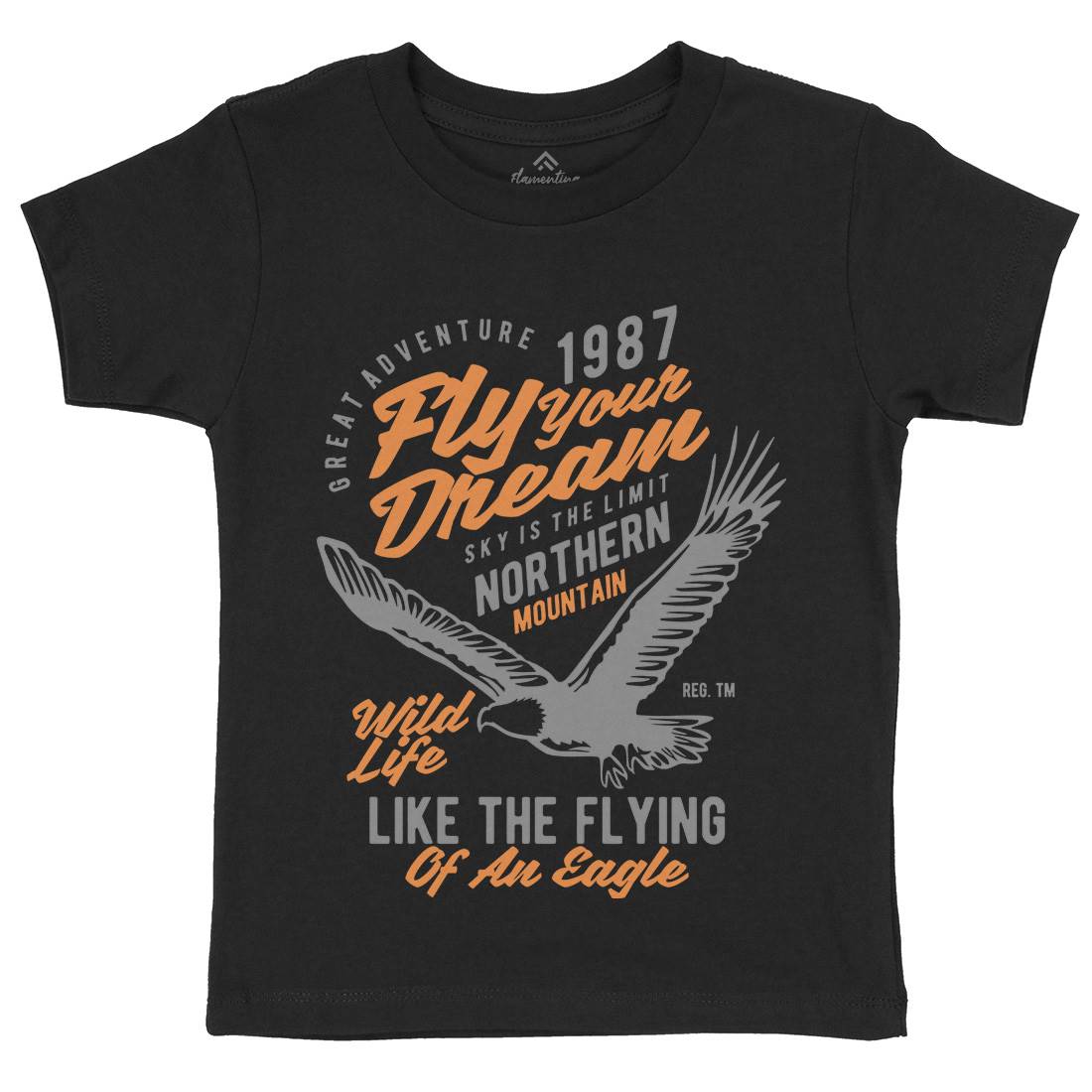 Fly Your Dream Kids Crew Neck T-Shirt Animals B404