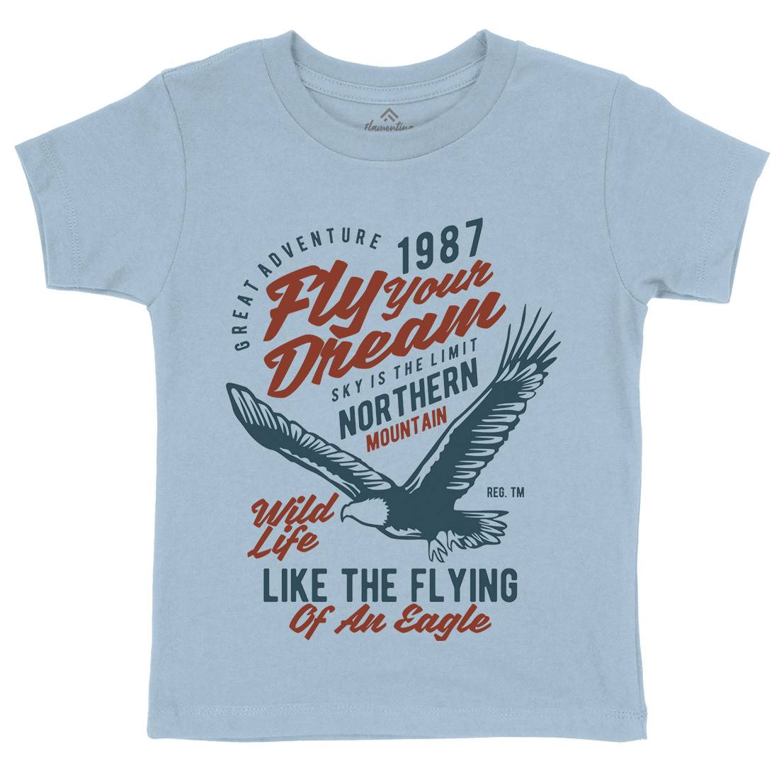 Fly Your Dream Kids Crew Neck T-Shirt Animals B404