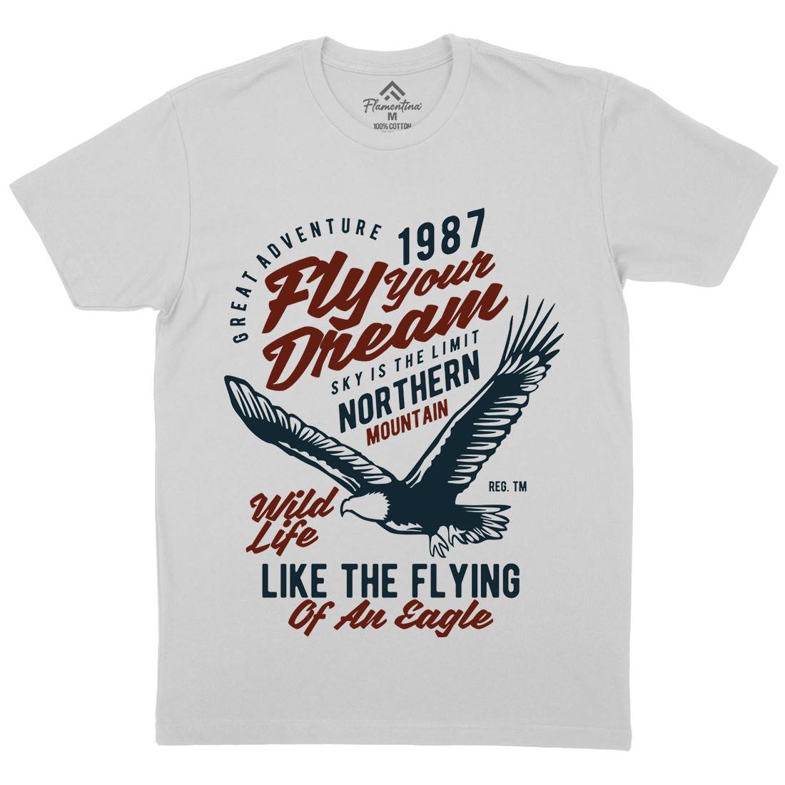 Fly Your Dream Mens Crew Neck T-Shirt Animals B404