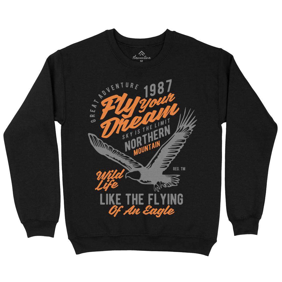 Fly Your Dream Mens Crew Neck Sweatshirt Animals B404