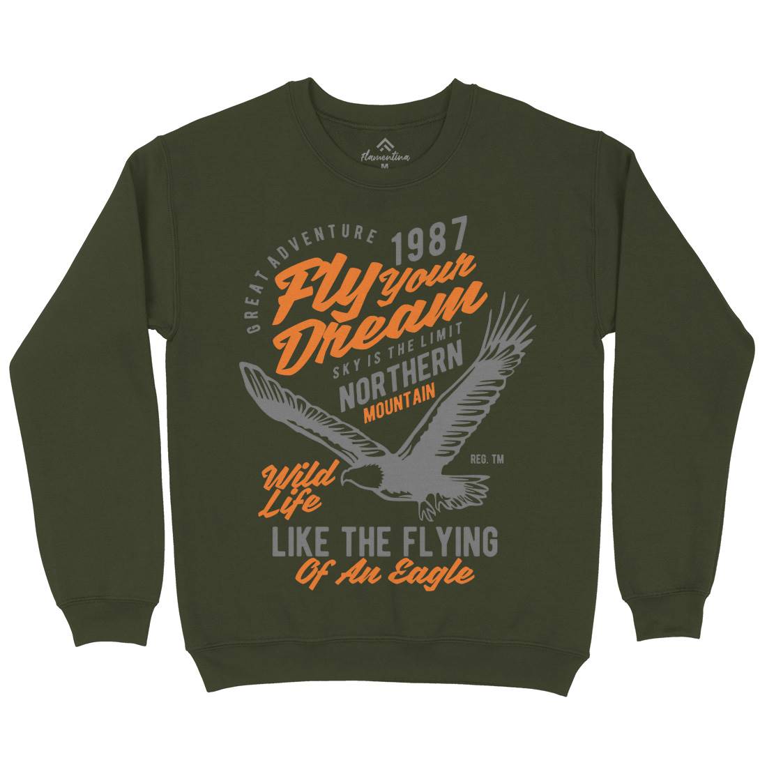 Fly Your Dream Mens Crew Neck Sweatshirt Animals B404