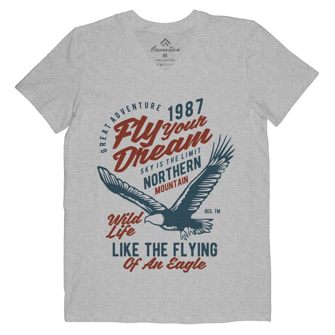Fly Your Dream Mens V-Neck T-Shirt Animals B404