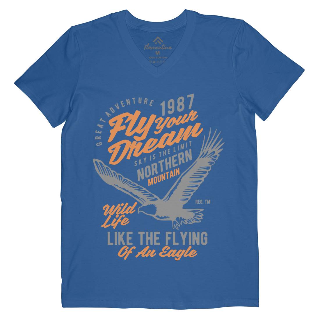 Fly Your Dream Mens V-Neck T-Shirt Animals B404
