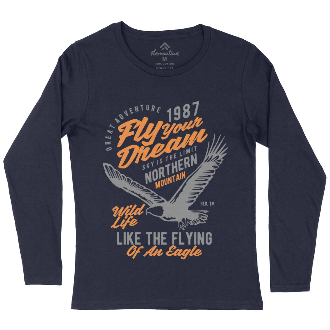 Fly Your Dream Womens Long Sleeve T-Shirt Animals B404