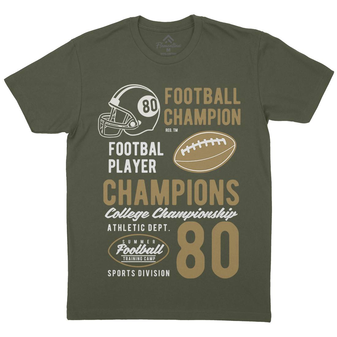 Football Champions Mens Crew Neck T-Shirt Sport B405