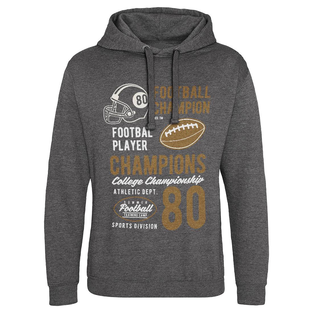 Football Champions Mens Hoodie Without Pocket Sport B405