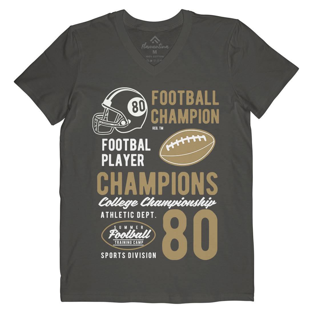 Football Champions Mens V-Neck T-Shirt Sport B405