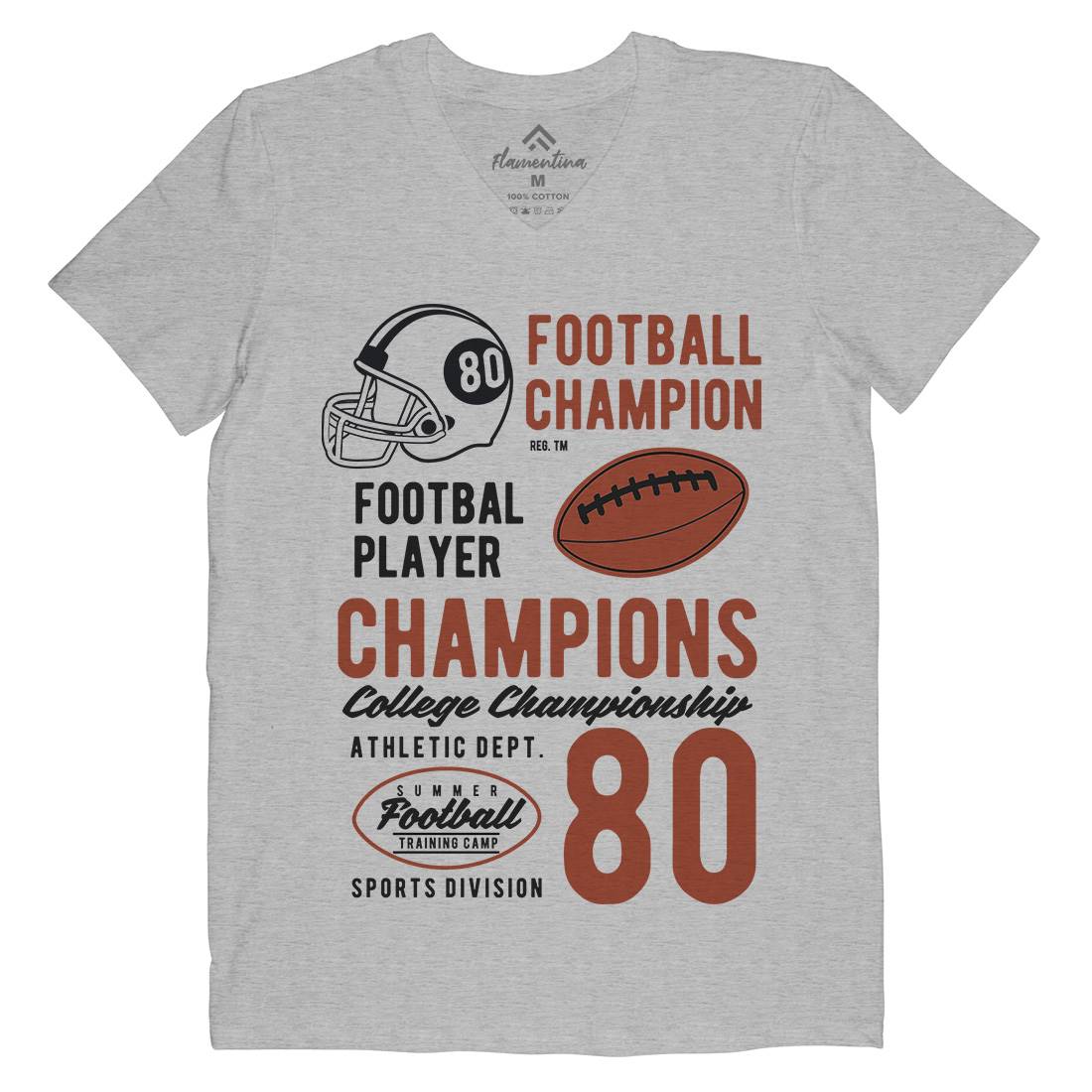 Football Champions Mens V-Neck T-Shirt Sport B405