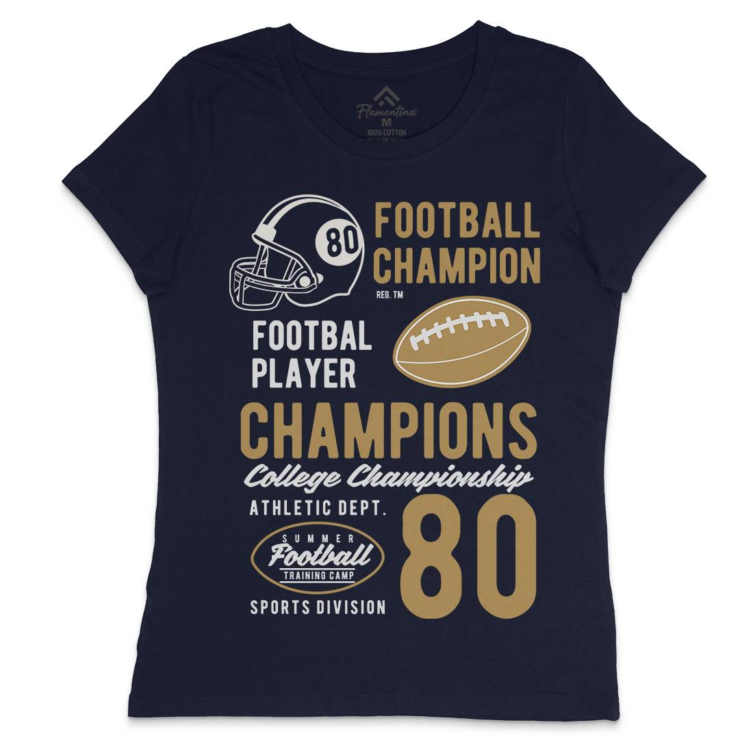 Football Champions Womens Crew Neck T-Shirt Sport B405