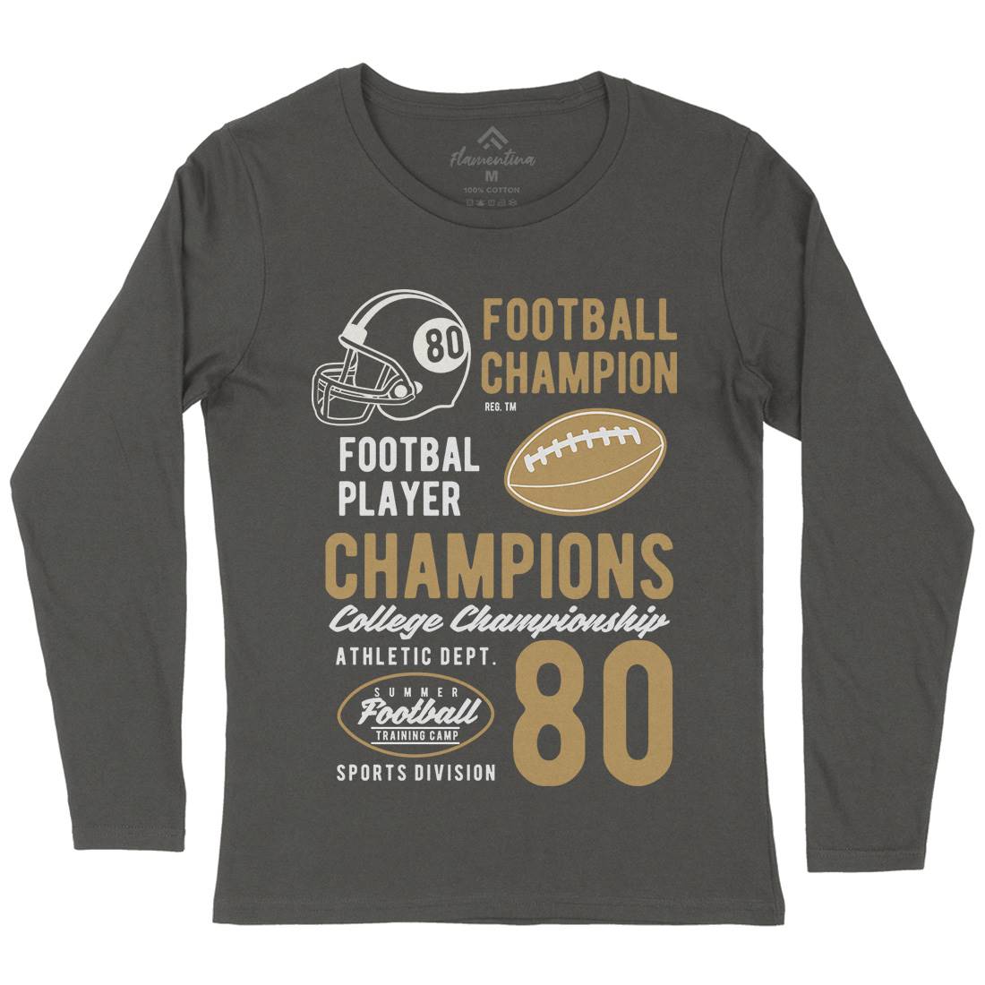 Football Champions Womens Long Sleeve T-Shirt Sport B405