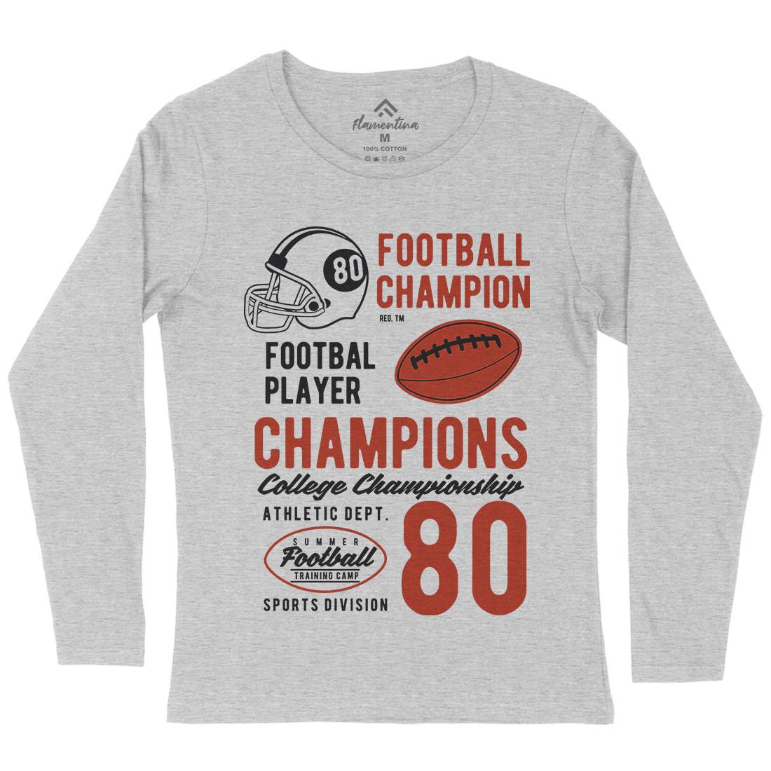 Football Champions Womens Long Sleeve T-Shirt Sport B405