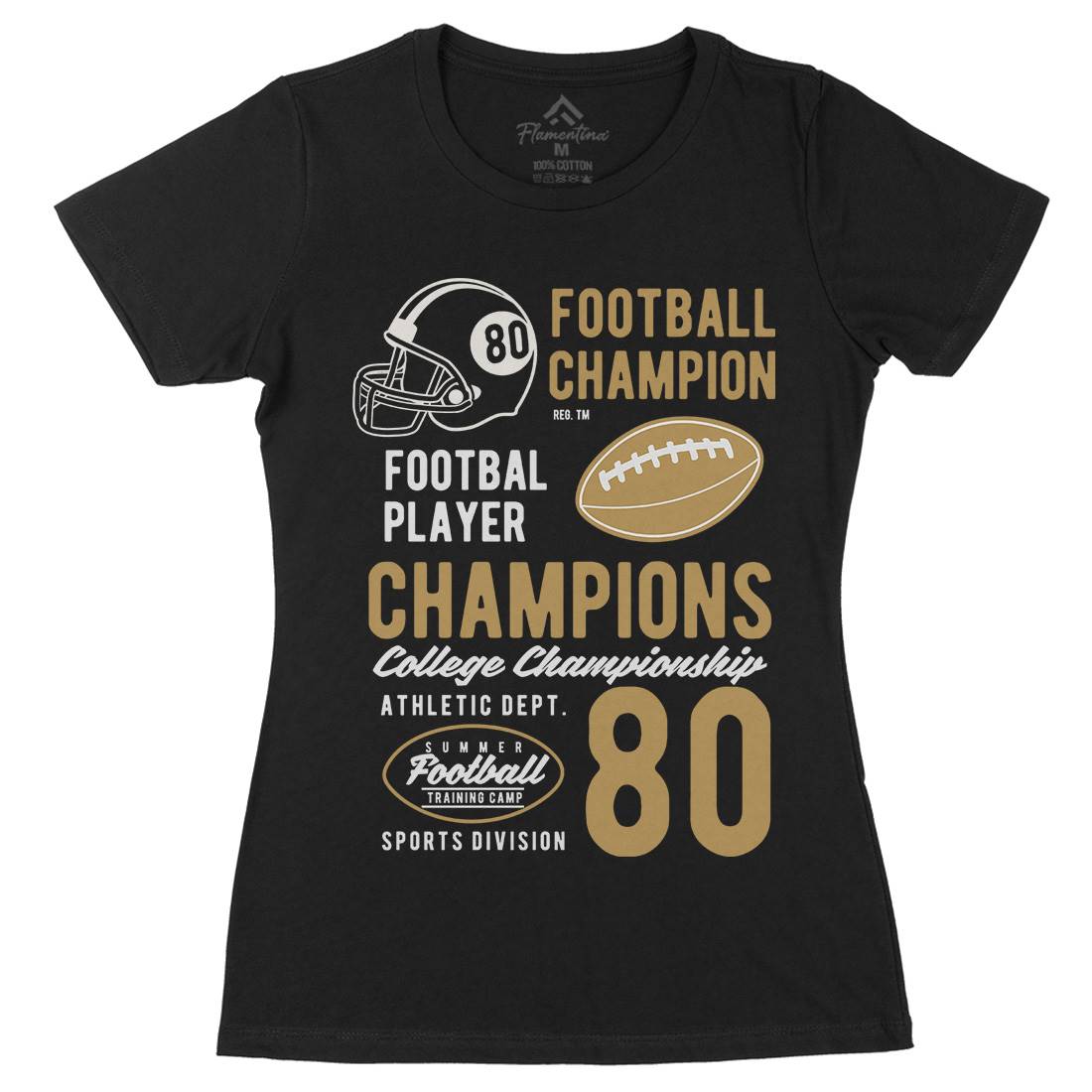 Football Champions Womens Organic Crew Neck T-Shirt Sport B405