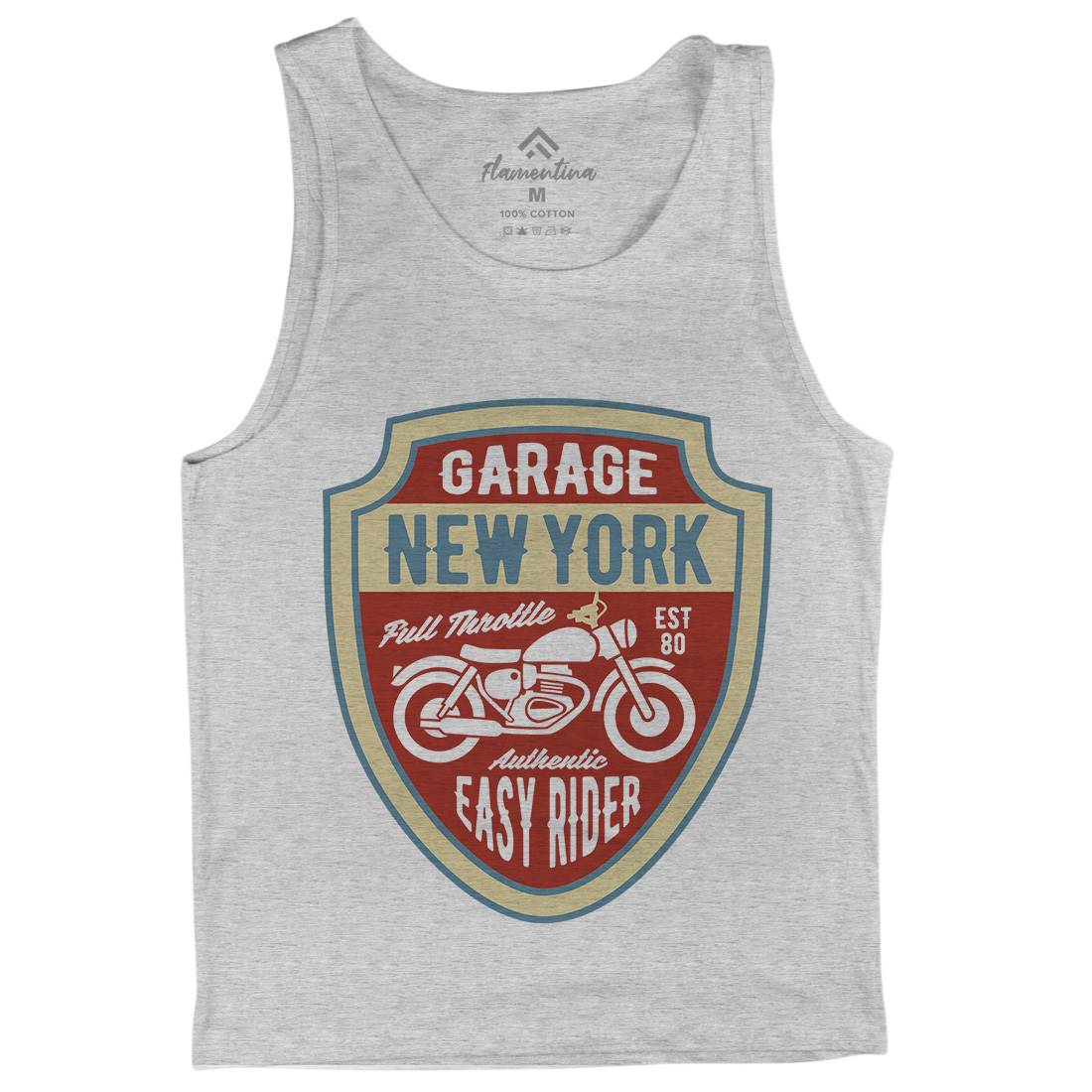 New York Mens Tank Top Vest Motorcycles B406