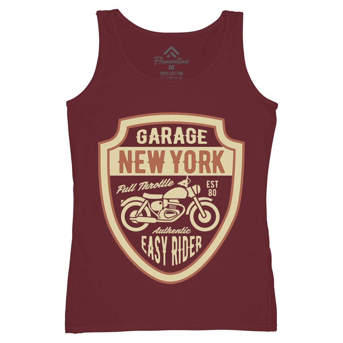 New York Womens Organic Tank Top Vest Motorcycles B406