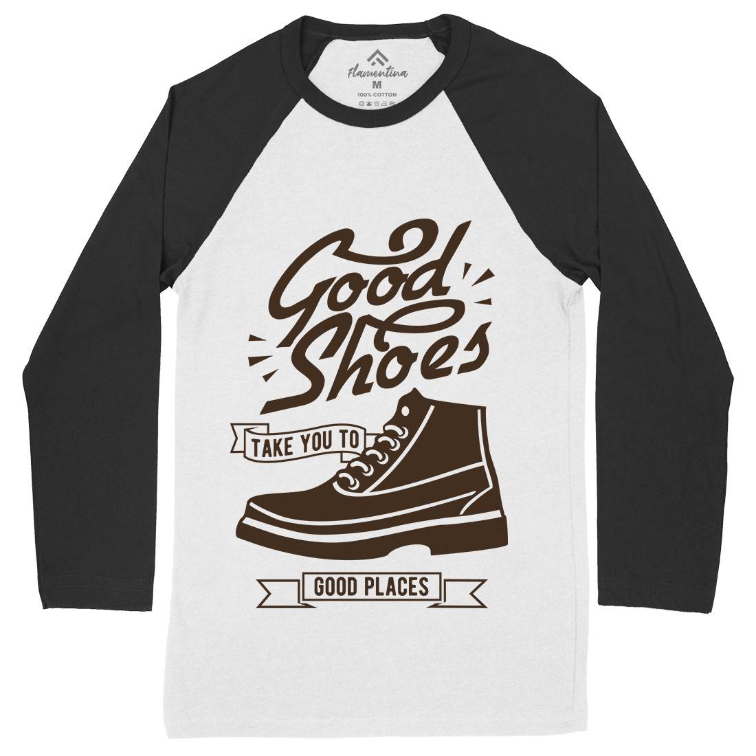 Good Shoes Mens Long Sleeve Baseball T-Shirt Retro B407
