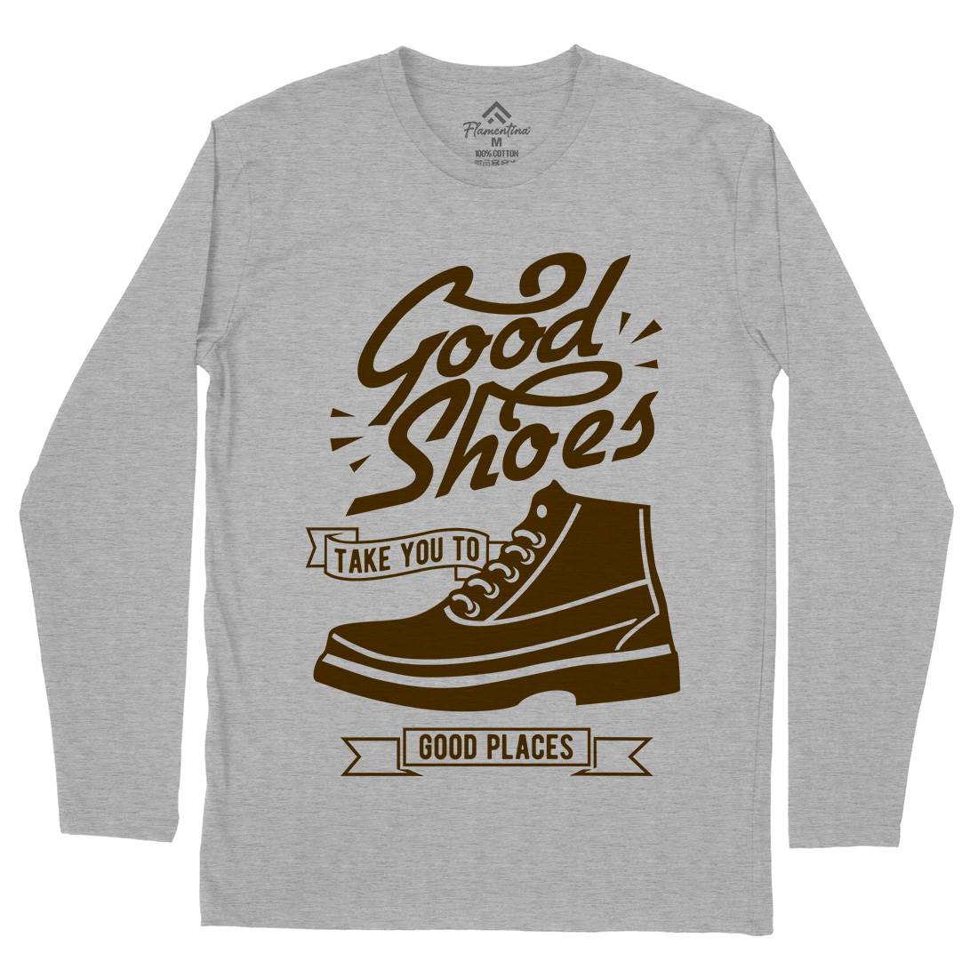 Good Shoes Mens Long Sleeve T-Shirt Retro B407