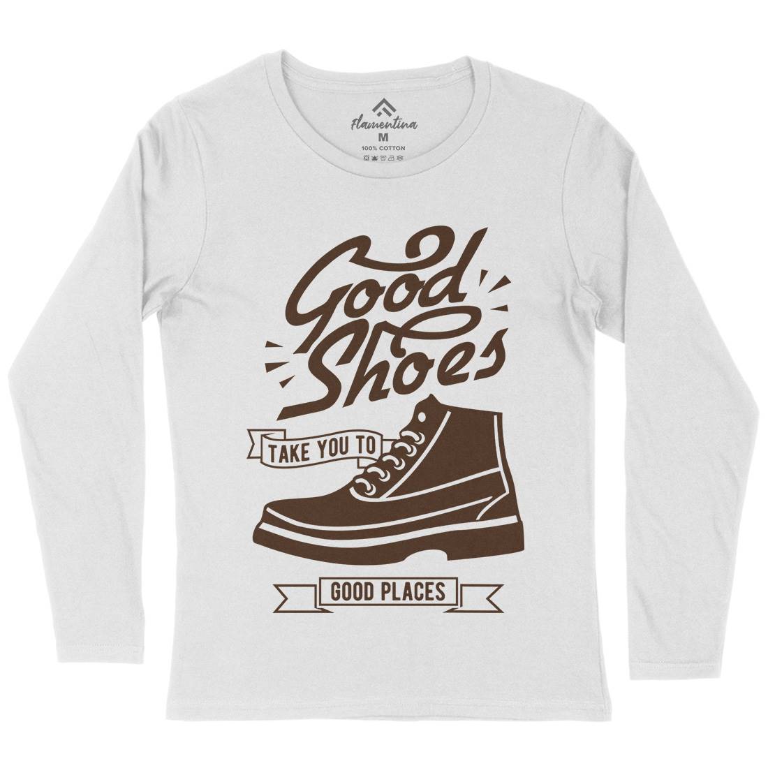 Good Shoes Womens Long Sleeve T-Shirt Retro B407