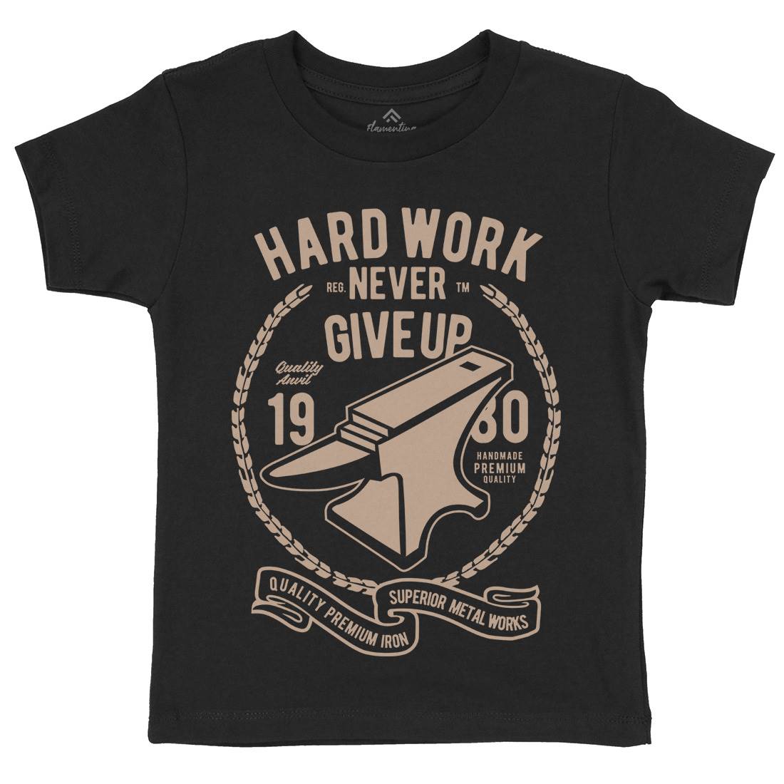 Hard Work Anvil Kids Organic Crew Neck T-Shirt Retro B408