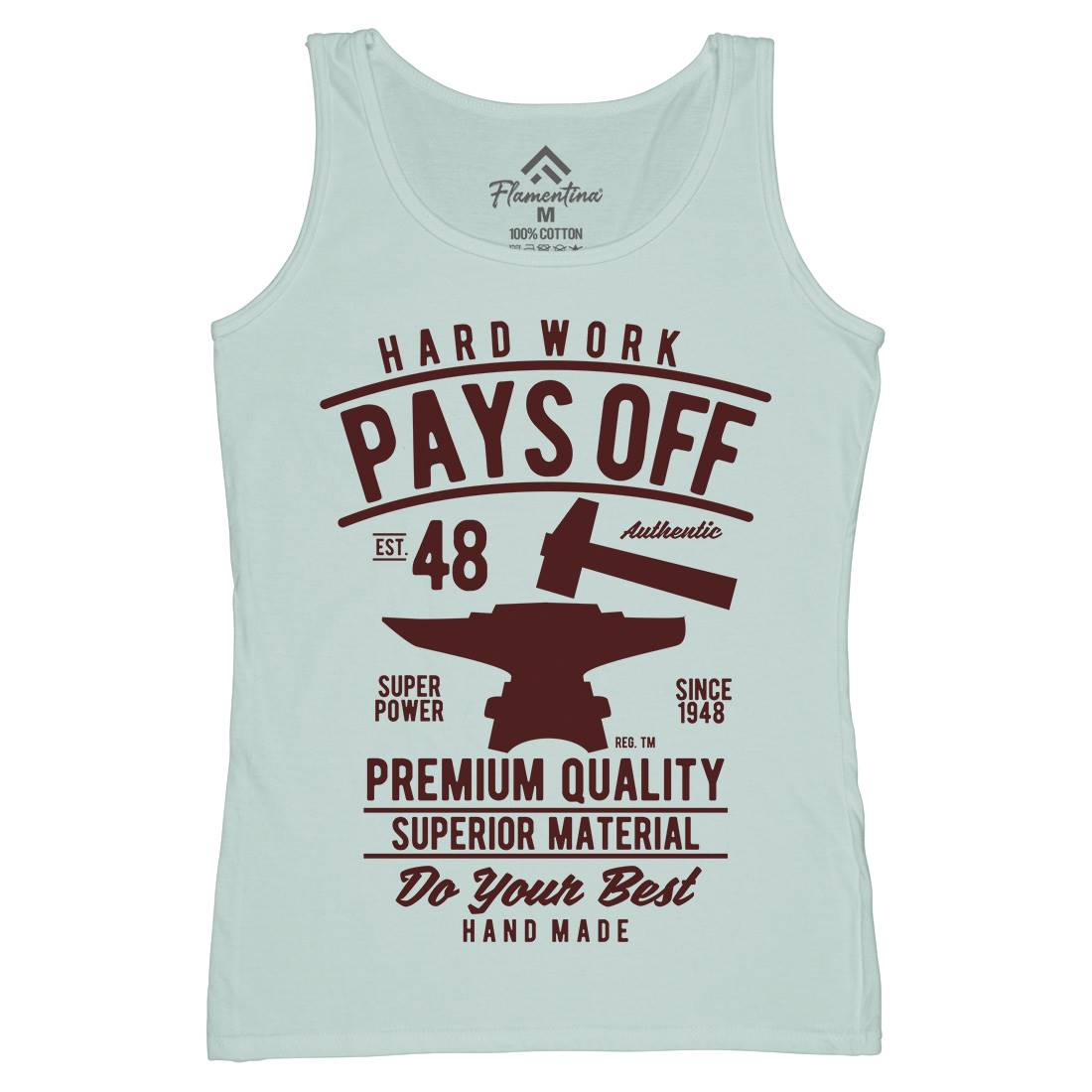 Hard Work Pays Off Womens Organic Tank Top Vest Retro B409