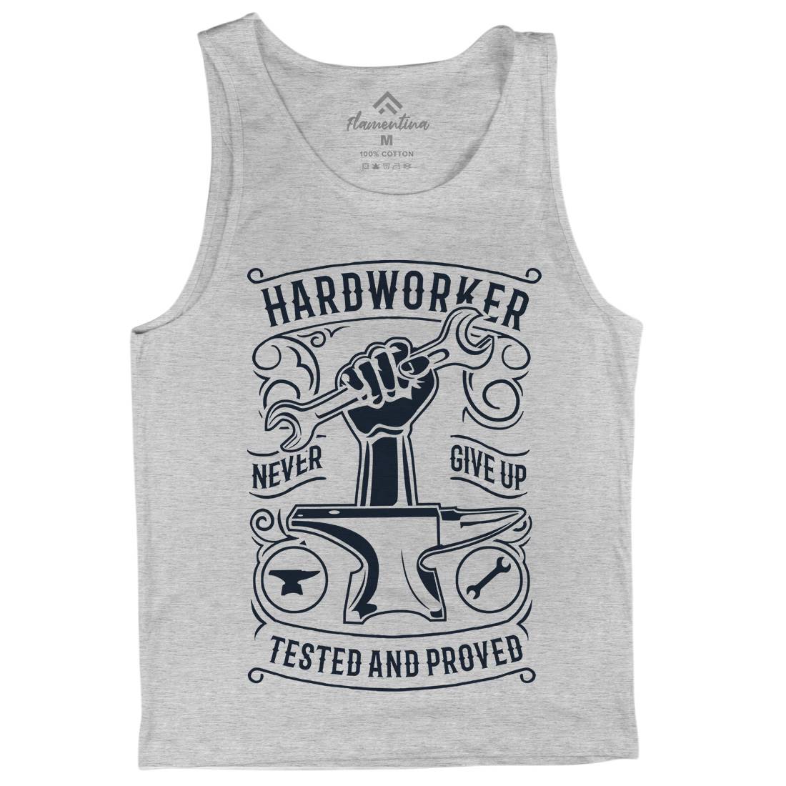 Hard Worker Mens Tank Top Vest Retro B410