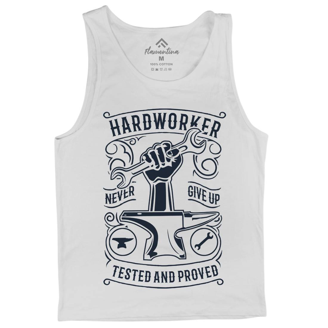 Hard Worker Mens Tank Top Vest Retro B410