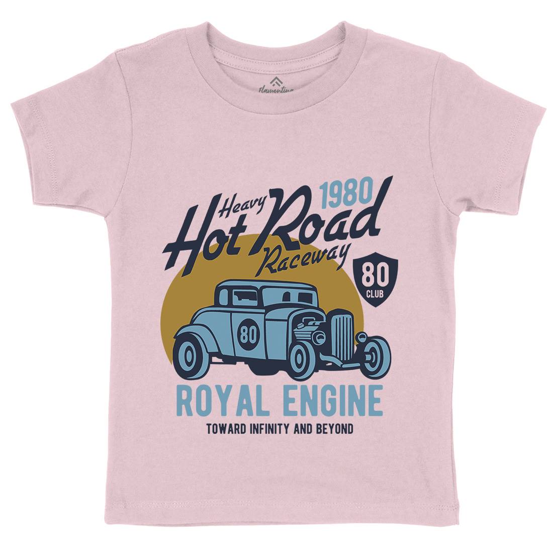 Heavy Hot Road Kids Crew Neck T-Shirt Cars B411