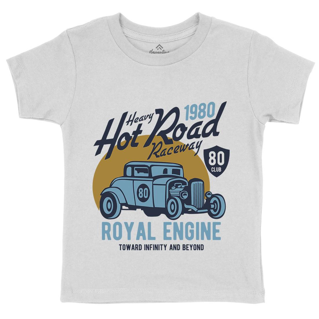 Heavy Hot Road Kids Crew Neck T-Shirt Cars B411