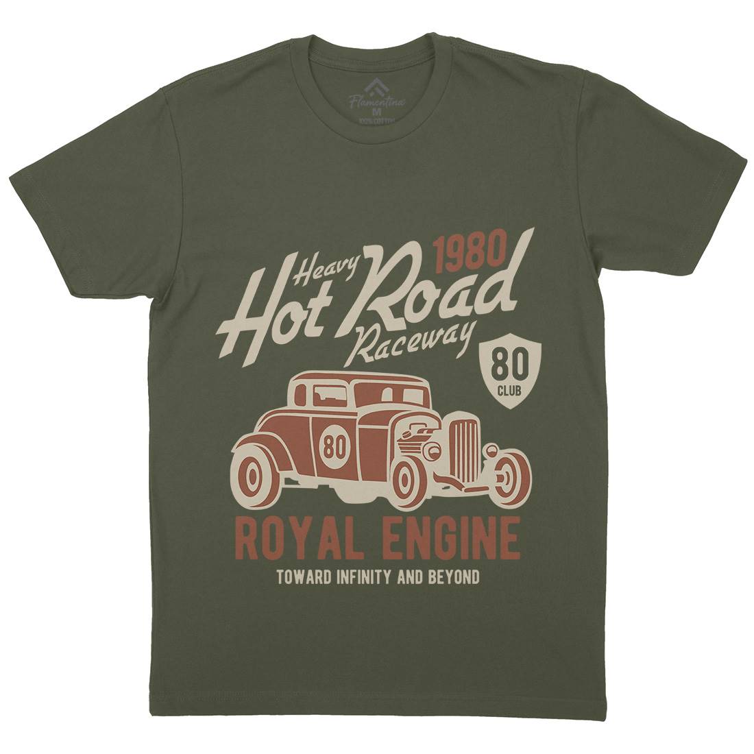 Heavy Hot Road Mens Crew Neck T-Shirt Cars B411