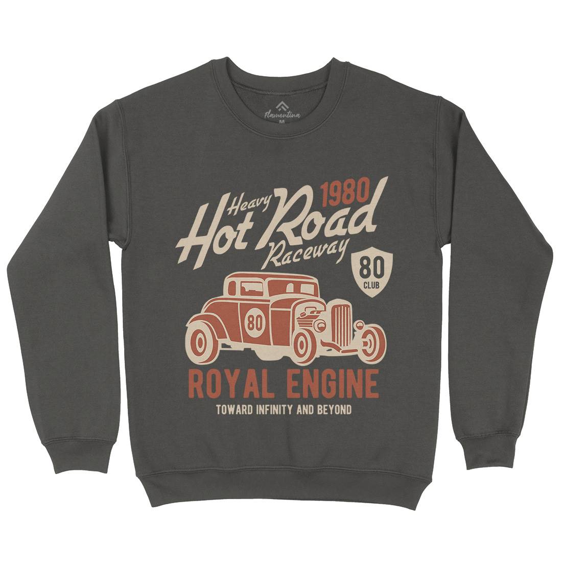 Heavy Hot Road Mens Crew Neck Sweatshirt Cars B411