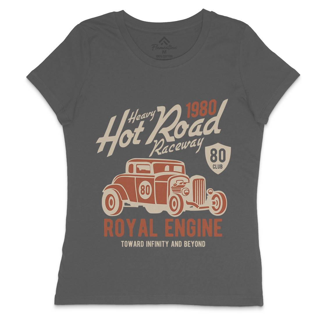 Heavy Hot Road Womens Crew Neck T-Shirt Cars B411