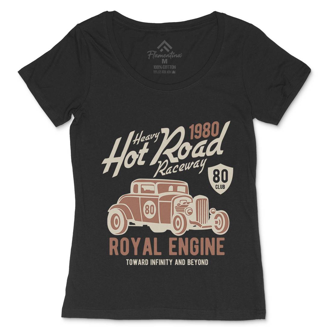 Heavy Hot Road Womens Scoop Neck T-Shirt Cars B411