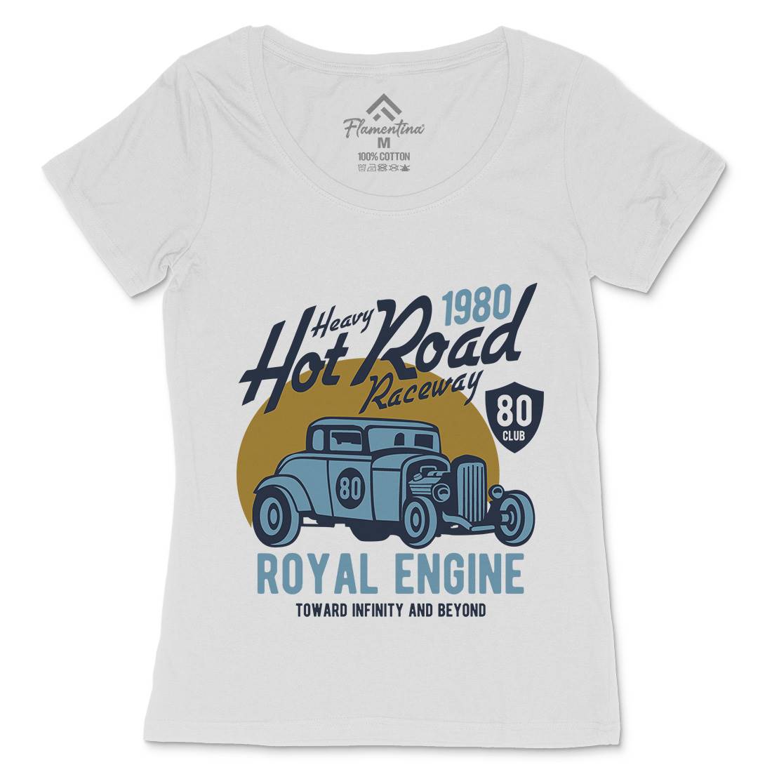 Heavy Hot Road Womens Scoop Neck T-Shirt Cars B411