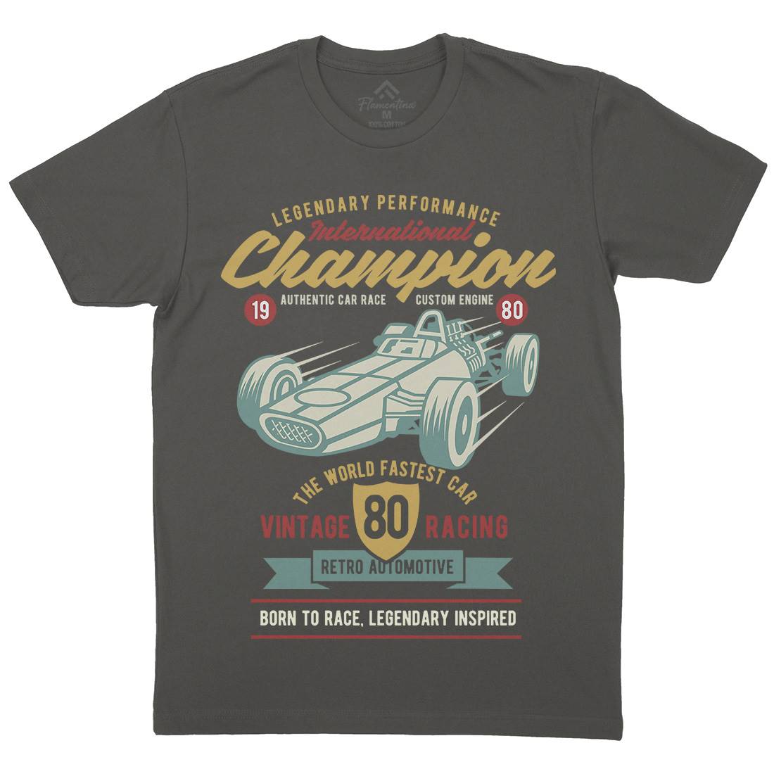 International Champion Car Race Mens Crew Neck T-Shirt Cars B412