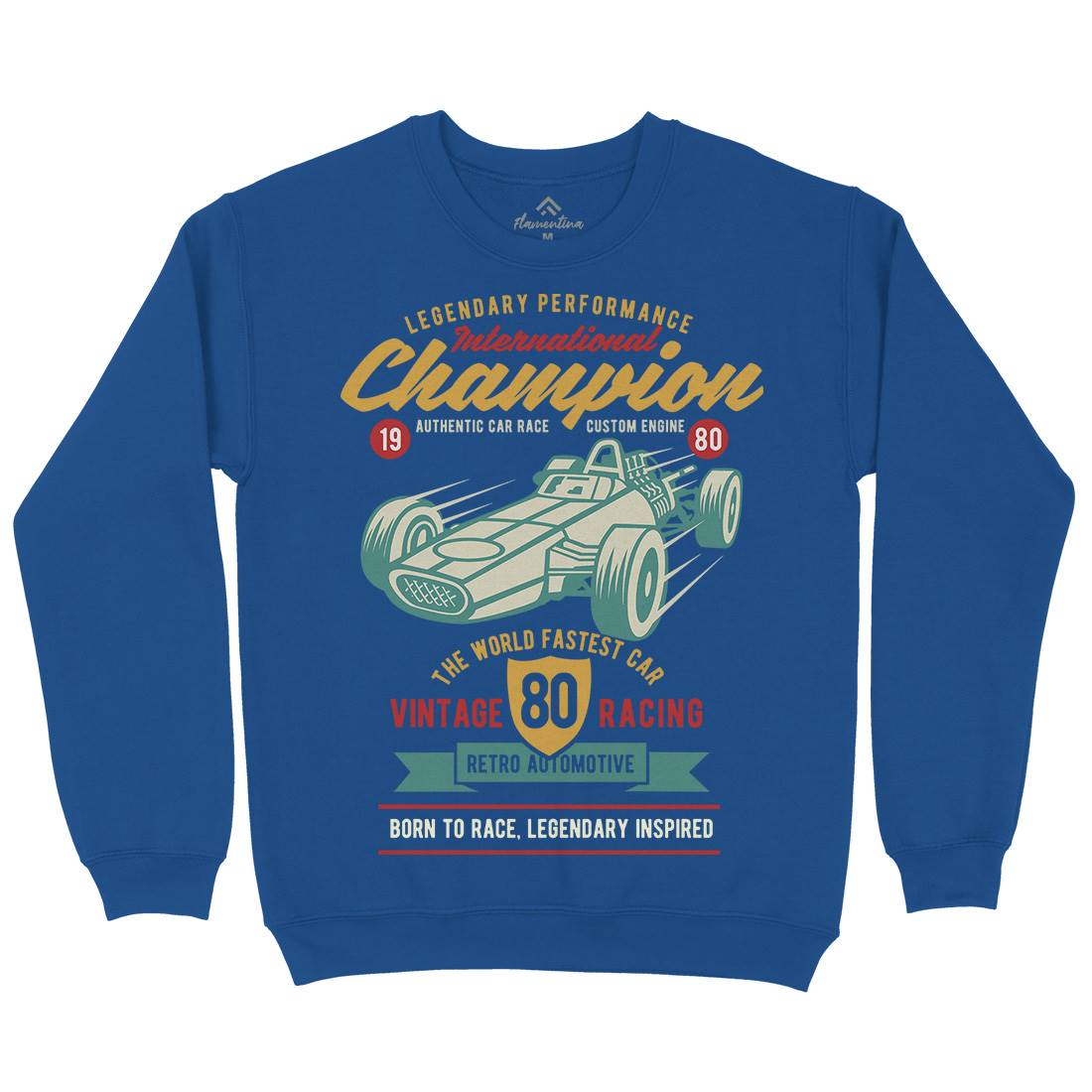 International Champion Car Race Kids Crew Neck Sweatshirt Cars B412