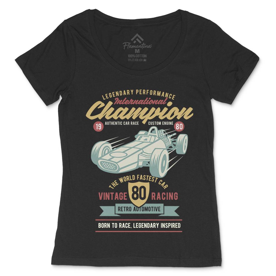 International Champion Car Race Womens Scoop Neck T-Shirt Cars B412