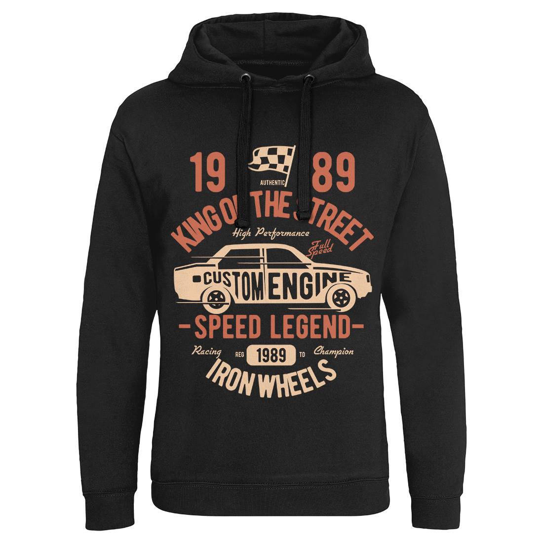 King Of The Street Mens Hoodie Without Pocket Cars B413