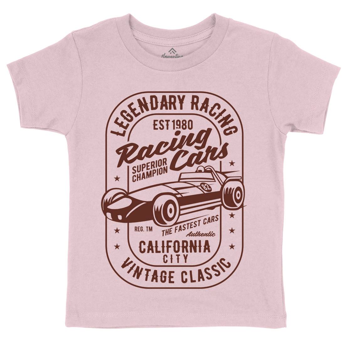 Legendary Racing Cars Kids Crew Neck T-Shirt Cars B414