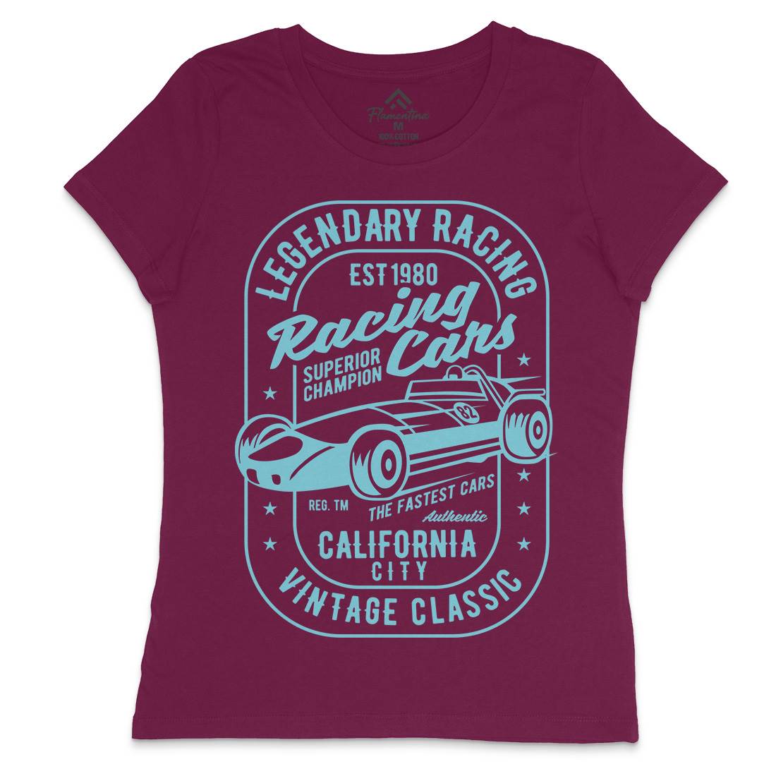 Legendary Racing Cars Womens Crew Neck T-Shirt Cars B414