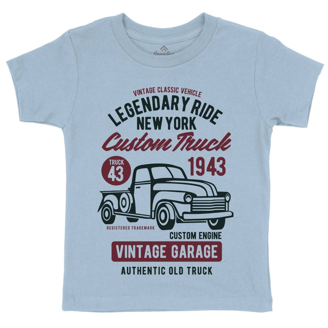 Legendary Ride Custom Truck Kids Crew Neck T-Shirt Cars B415
