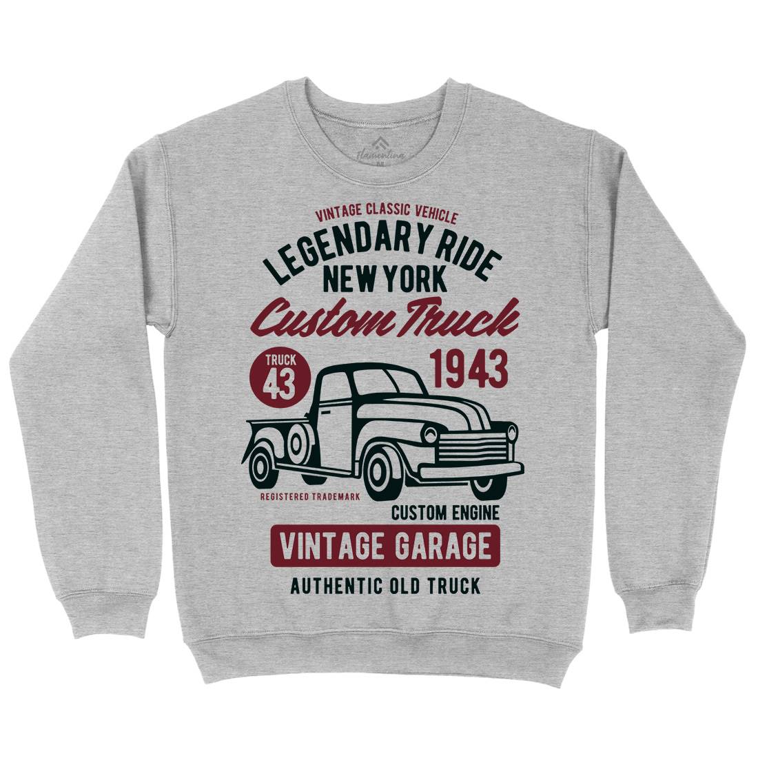 Legendary Ride Custom Truck Mens Crew Neck Sweatshirt Cars B415