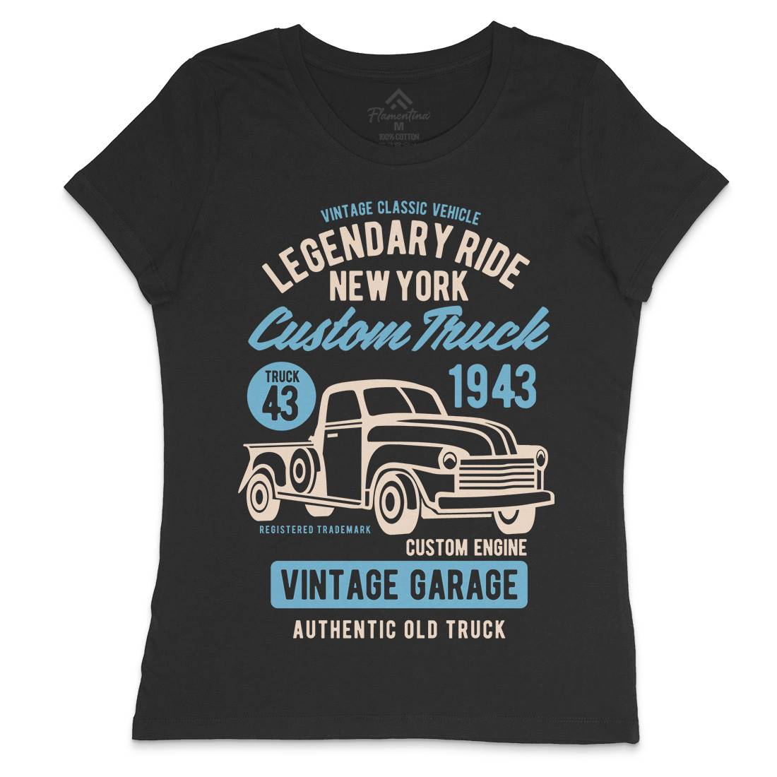 Legendary Ride Custom Truck Womens Crew Neck T-Shirt Cars B415