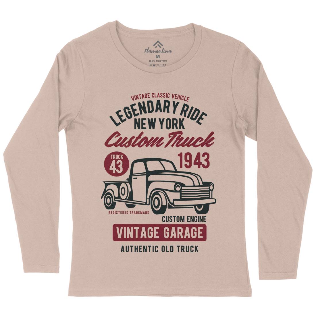 Legendary Ride Custom Truck Womens Long Sleeve T-Shirt Cars B415