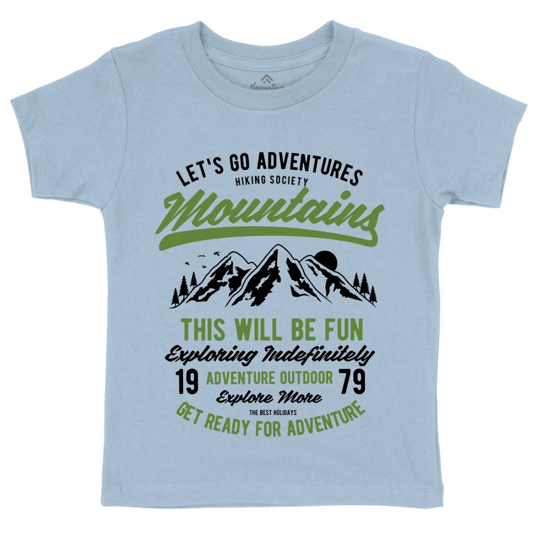Lets Go Adventure Kids Organic Crew Neck T-Shirt Nature B416