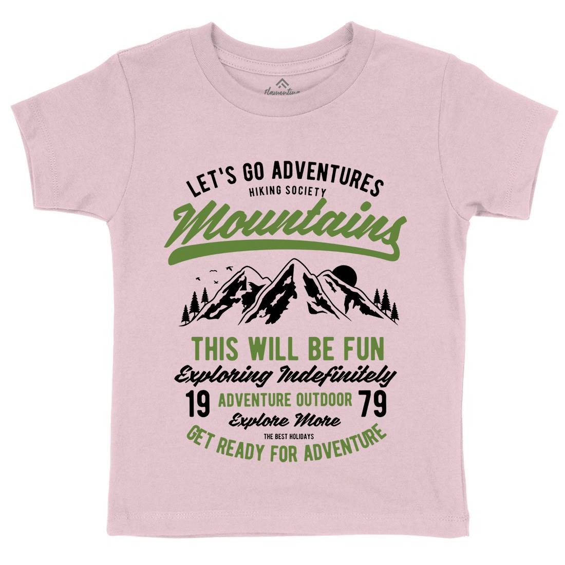 Lets Go Adventure Kids Organic Crew Neck T-Shirt Nature B416