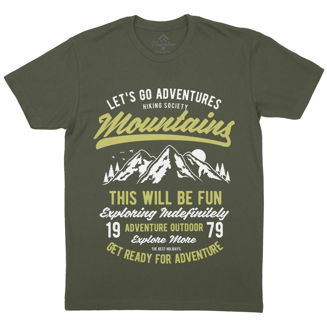 Lets Go Adventure Mens Crew Neck T-Shirt Nature B416